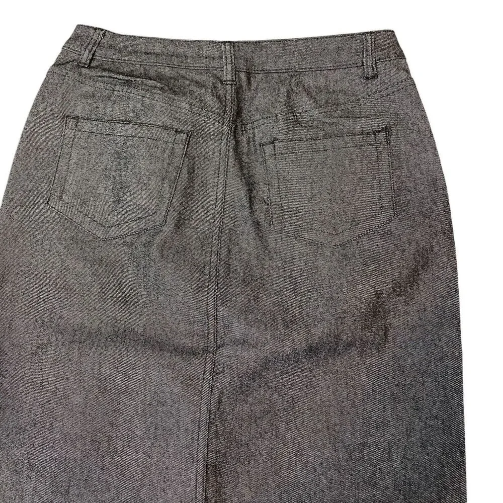 The Main Street‎ Exchange Skirt Womens 6 Black Denim Stretch Regular Fit